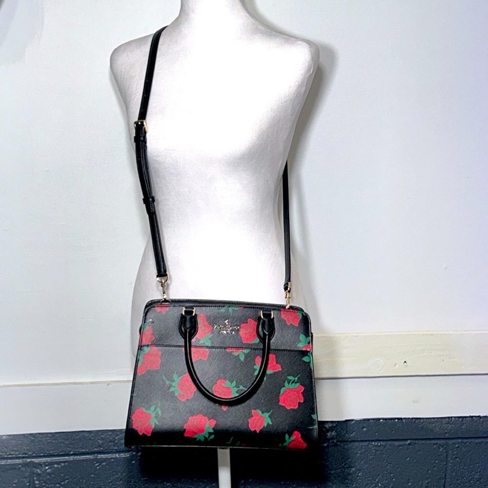 Kate Spade Madison Rose Toss Printed Medium Satchel
